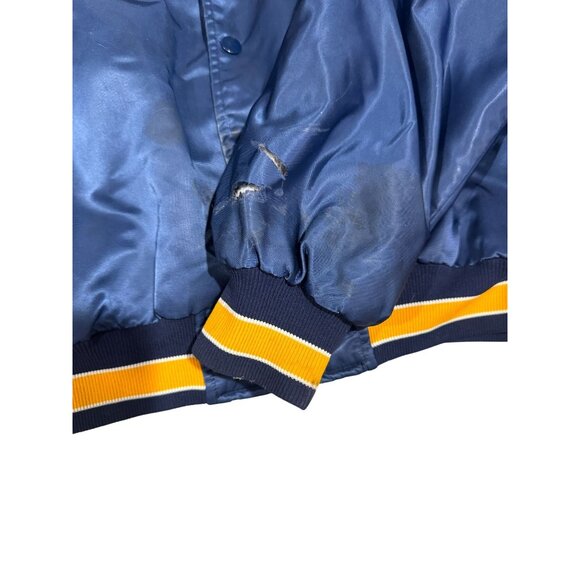 Vintage Georgia Tech Blue Yellow Stain Jacket Bomber Made In USA Size XXL |01 - Picture 6 of 8